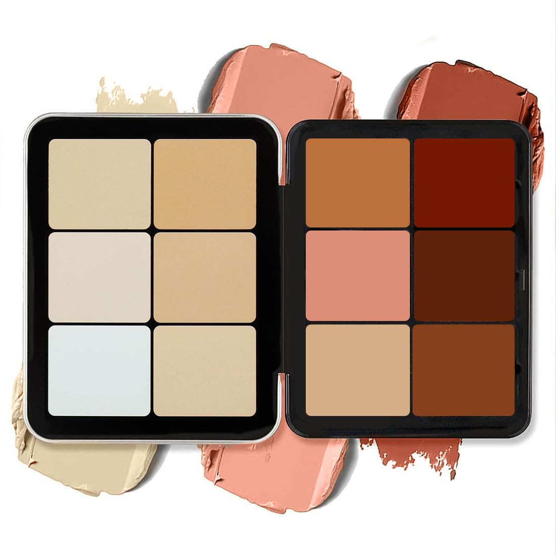 12 Colors Cream Concealer Palette, Long Lasting Full Coverage Correcting Concealer Palette Foundation Camouflage Makeup Contour Palette for or Under Eye Dark Circles, Acne Marks, Facial Spots