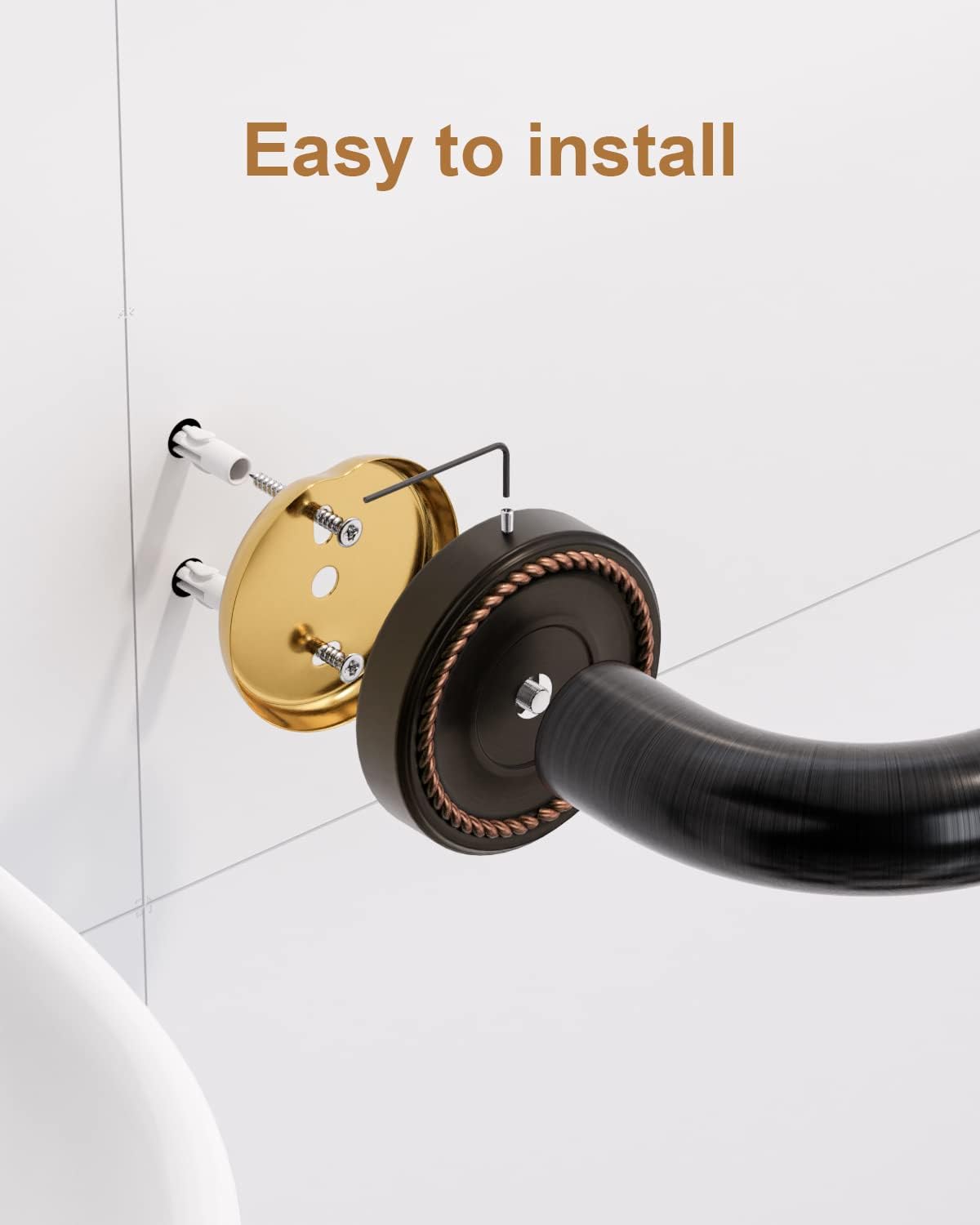 12 Inch Bronze Shower Grab Bar Oil Rubbed Black, Munzong Antique Brass Bathroom Grab Bar w/Anti-Slip Knurled Grip, Bathroom Balance Bar, Safety Handrail Support, Injury Elderly Senior Assist Handle