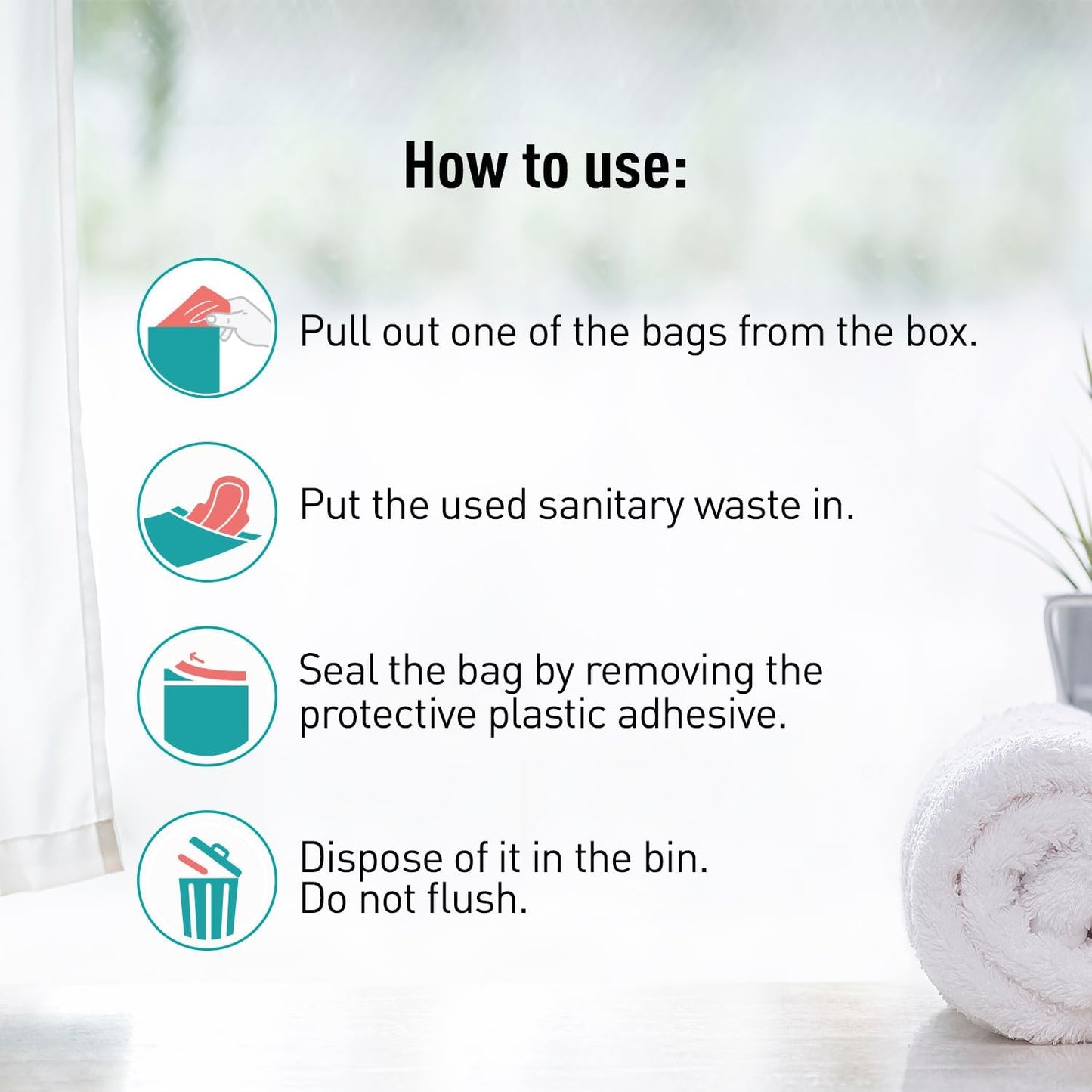 Sirona Personal Disposal Bags – 90 Count | For Discreet Disposal of Sanitary Pads, Panty Liners, Tampons & Condoms | Compact & Odour-Resistant Design