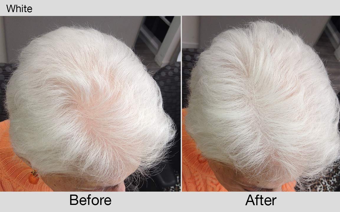 Joan Rivers Great Hair Day Root Touch Up Powder – Fill-in Powder for Thicker, Fuller Looking Hair (White)