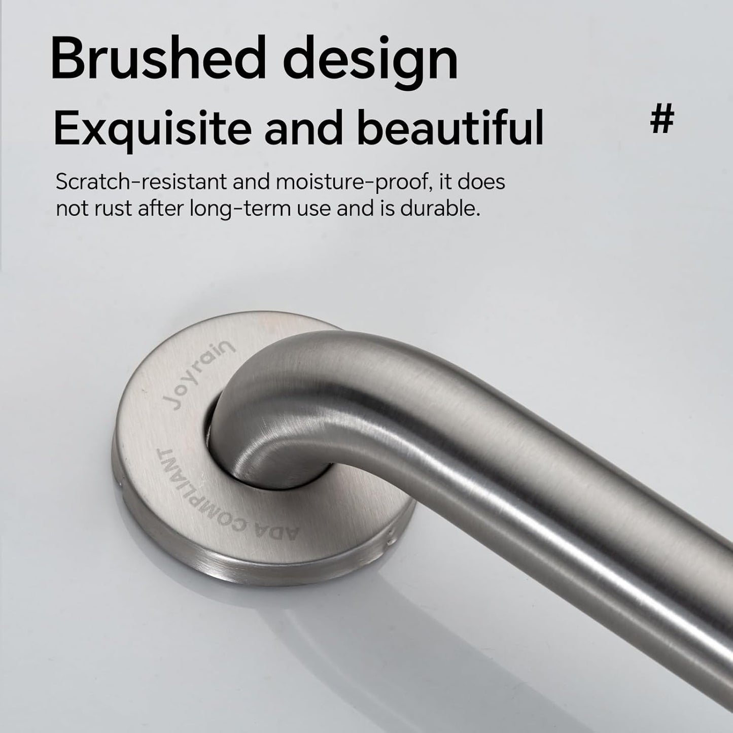 Joyrain 16-inch Bathroom Safety Grab Bar - 500lb Weight Capacity ADA Certified Anti-Slip Handle for Shower/Tub/Toilet, Elderly & Disabled Assist (Brushed Stainless Steel, 36 inch)