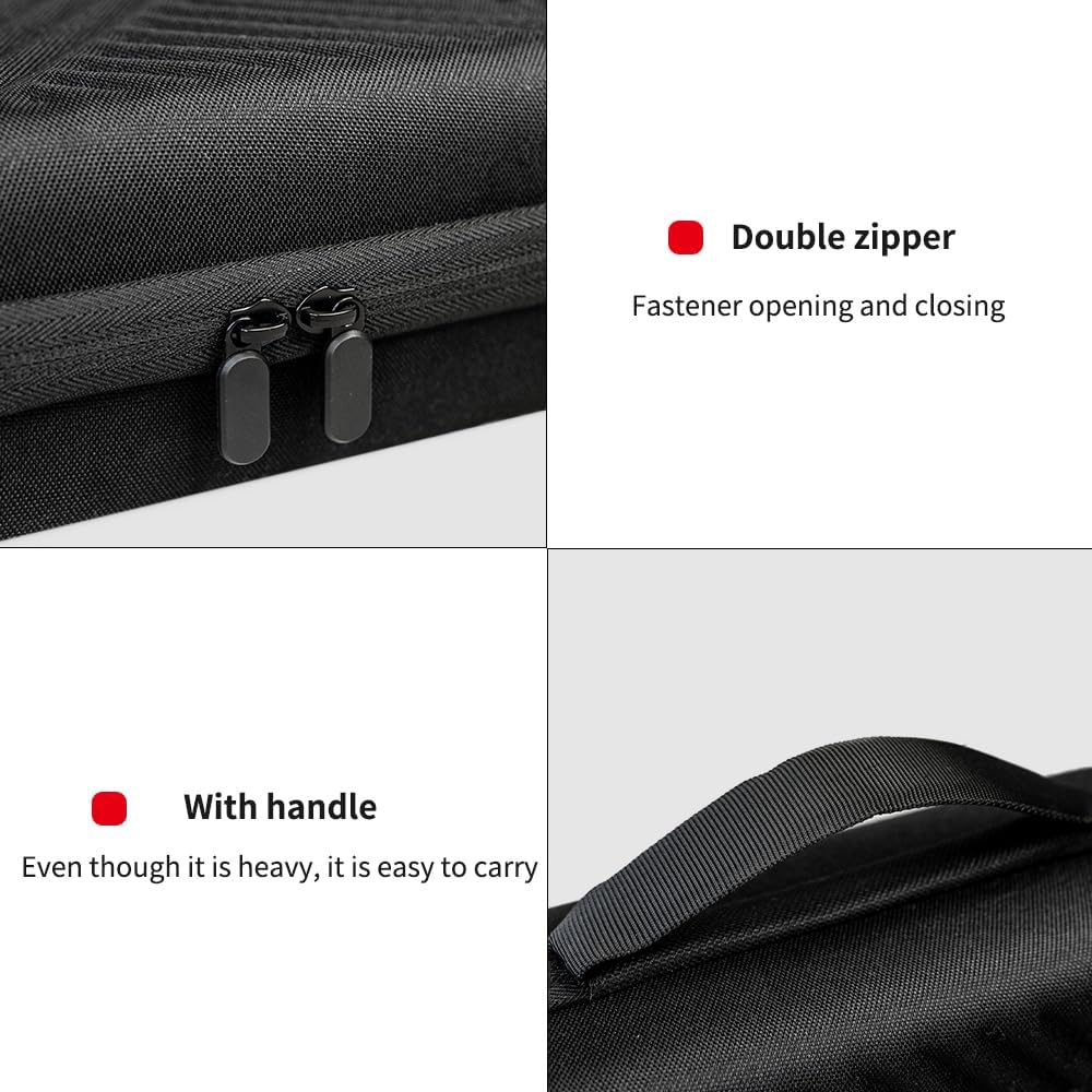 Hard Travel Case for Hair Clippers, Hair Cutting Barber Supplies Holder, Trimmer Organizer Storage Bag for Ufree/Hatteker/Oneisal/Wahl 5Star/Andis Men Razor Guard Grooming Kits (Black)