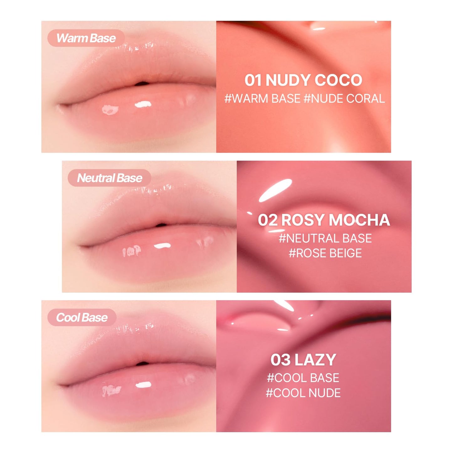 2aN Glaze Bouncing Tint – Lightweight, Moisturizing Lip Tint with High-Shine Finish, Smooth, Light Plumping, Comfortable Wear, Korean Makeup (Nudy Coco, 0.16 oz)