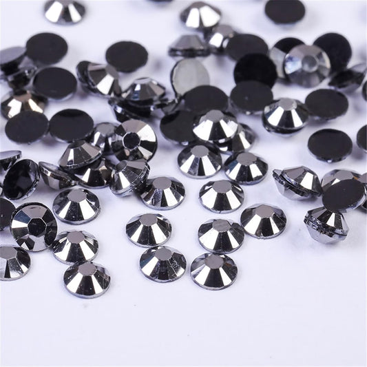 1000 Pieces SS20 5mm Flatback Rhinestones Clear Glass Round Gems Crystals for Nail Art DIY Crafts Clothes Shoes Bags (Mineral Gray)