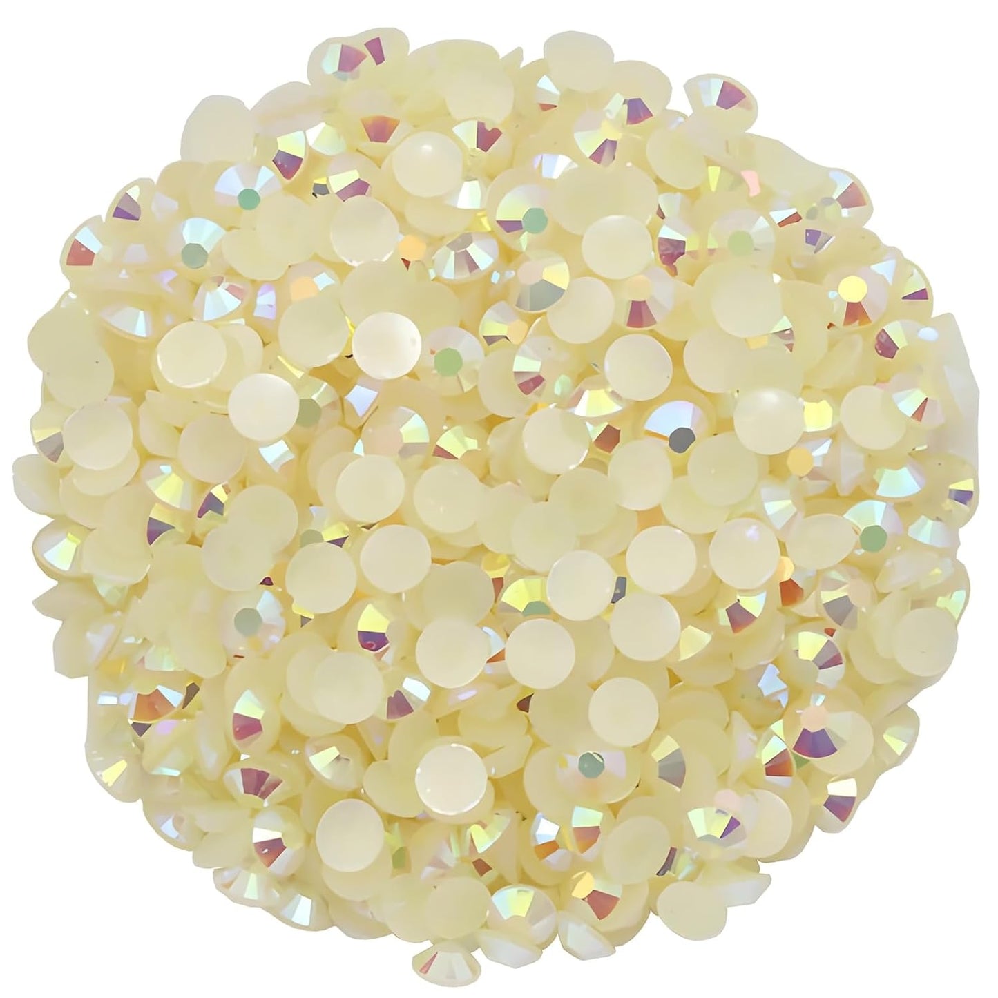 1440 Pcs SS20 5mm Flatback Rhinestones for Nails Art Crafts Glitter Round Shine Gems AB Crystals DIY Clothes Shoes (Champagne AB)