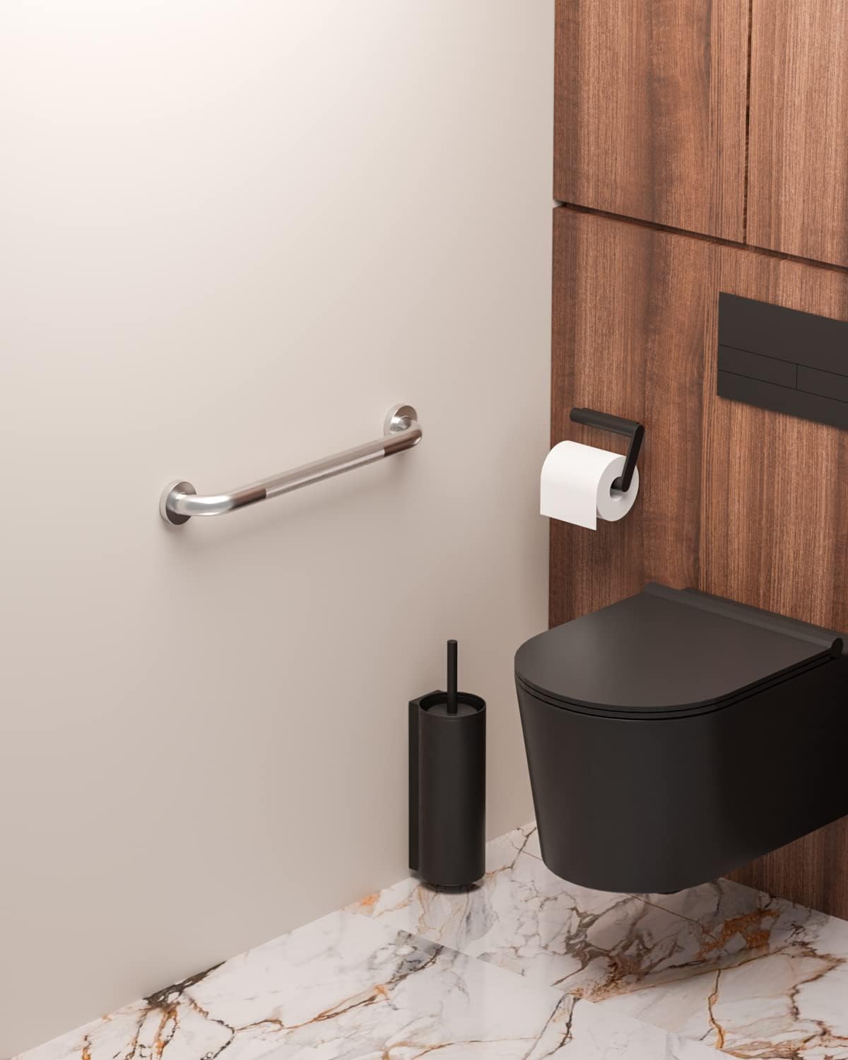 20 Inch Anti Slip Shower Grab Bar, Munzong Stainless Steel Bathroom Grab Bar, Satin Brushed Nickel Knurled Bathroom Balance Bar,Safety Hand Rail Support Handicap Elderly Senior Assist Bath Handle