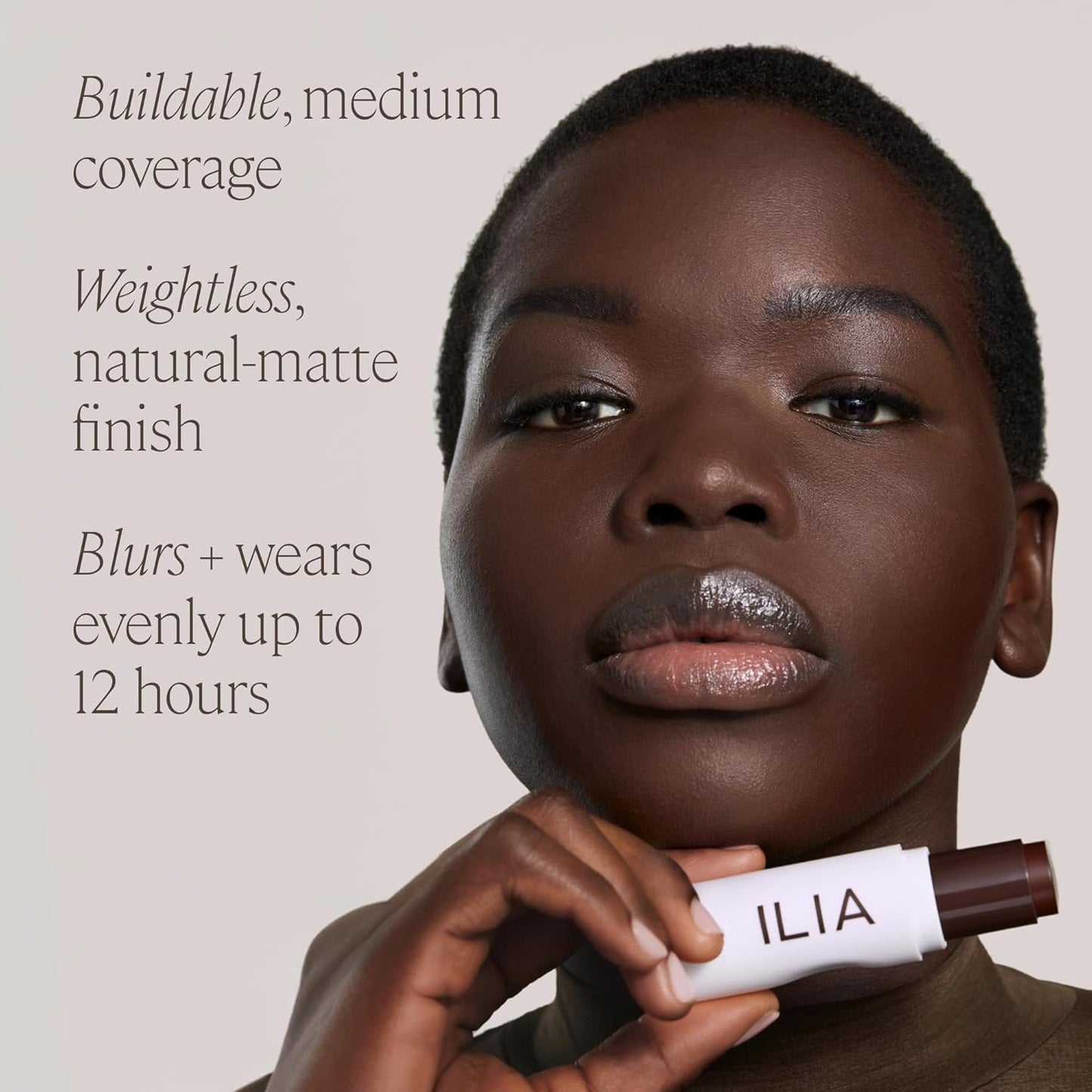 ILIA - Skin Rewind Complexion Stick - Foundation + Concealer + Skincare | Non-Toxic, Vegan, Cruelty-Free, Clean Makeup (11W - Willow, 0.35 oz | 10 g)