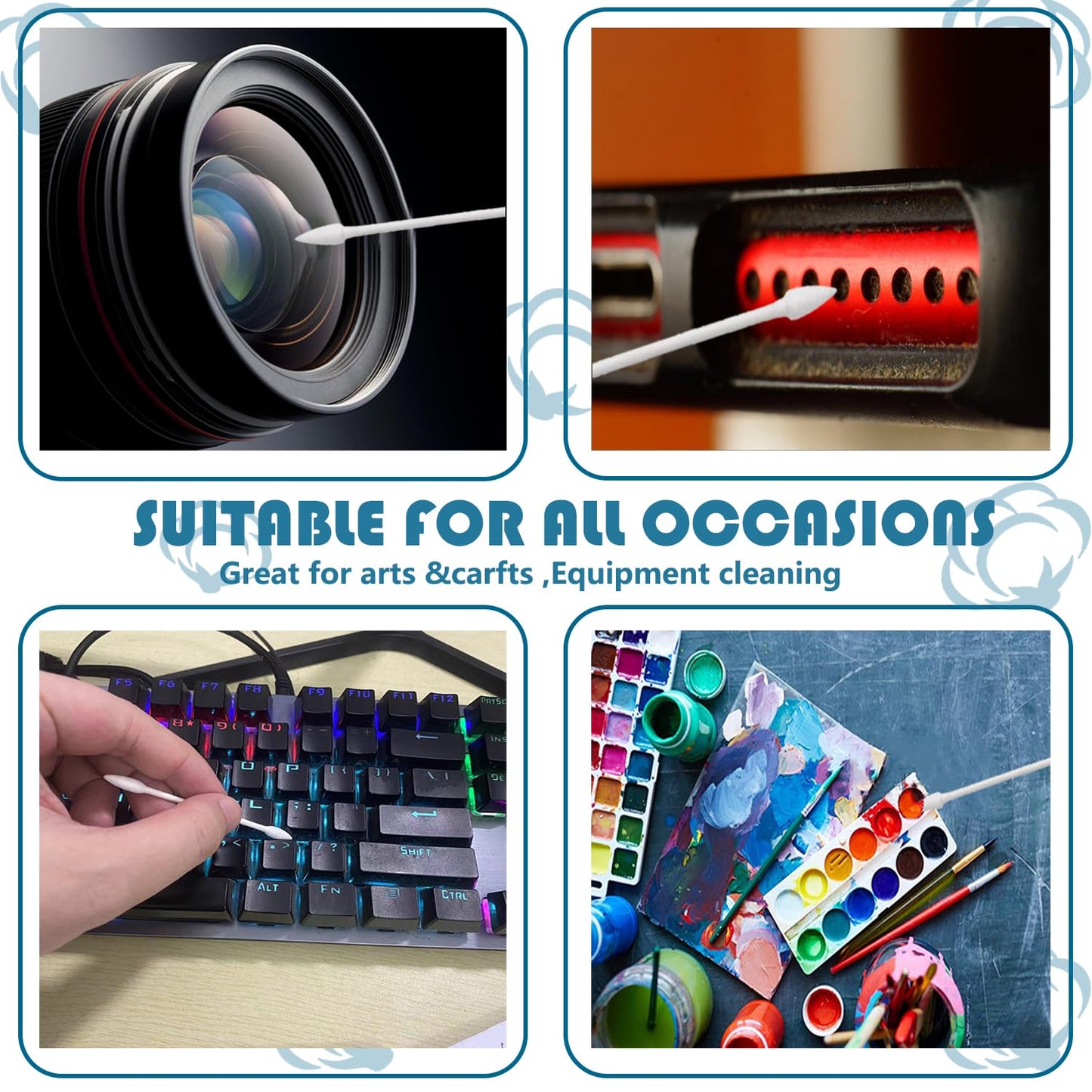 Precision Tip Cotton Swabs/Double Pointed Cotton Buds for Makeup 1000pcs