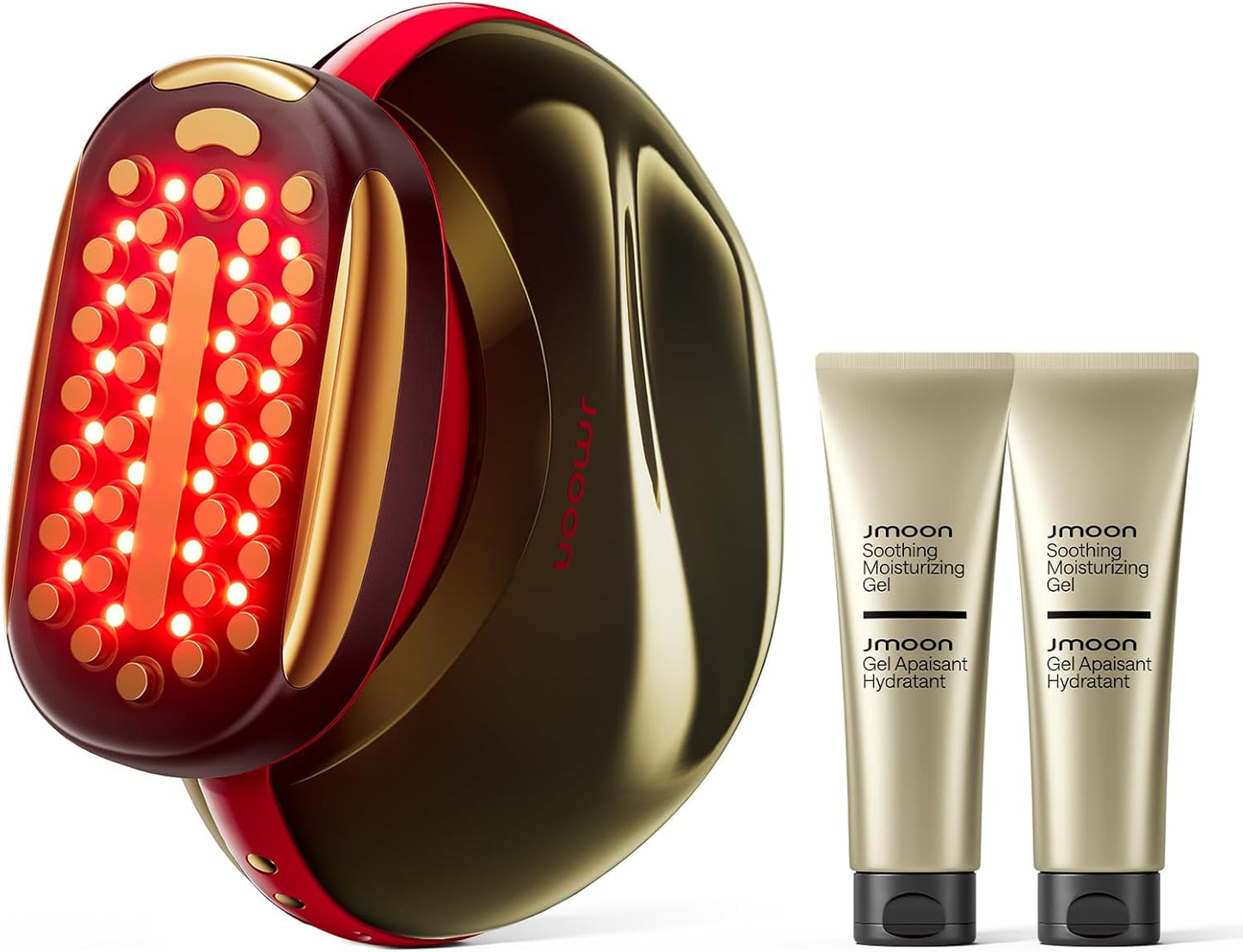 JMOON NouvelleSkin Facial Toning Device, M30U Red Light Therapy for Face, FDA-Cleared for Safer Treatment of Facial Wrinkles, 4 Modes, 5 Energy Levels for Full Face, JMOON Gel Included