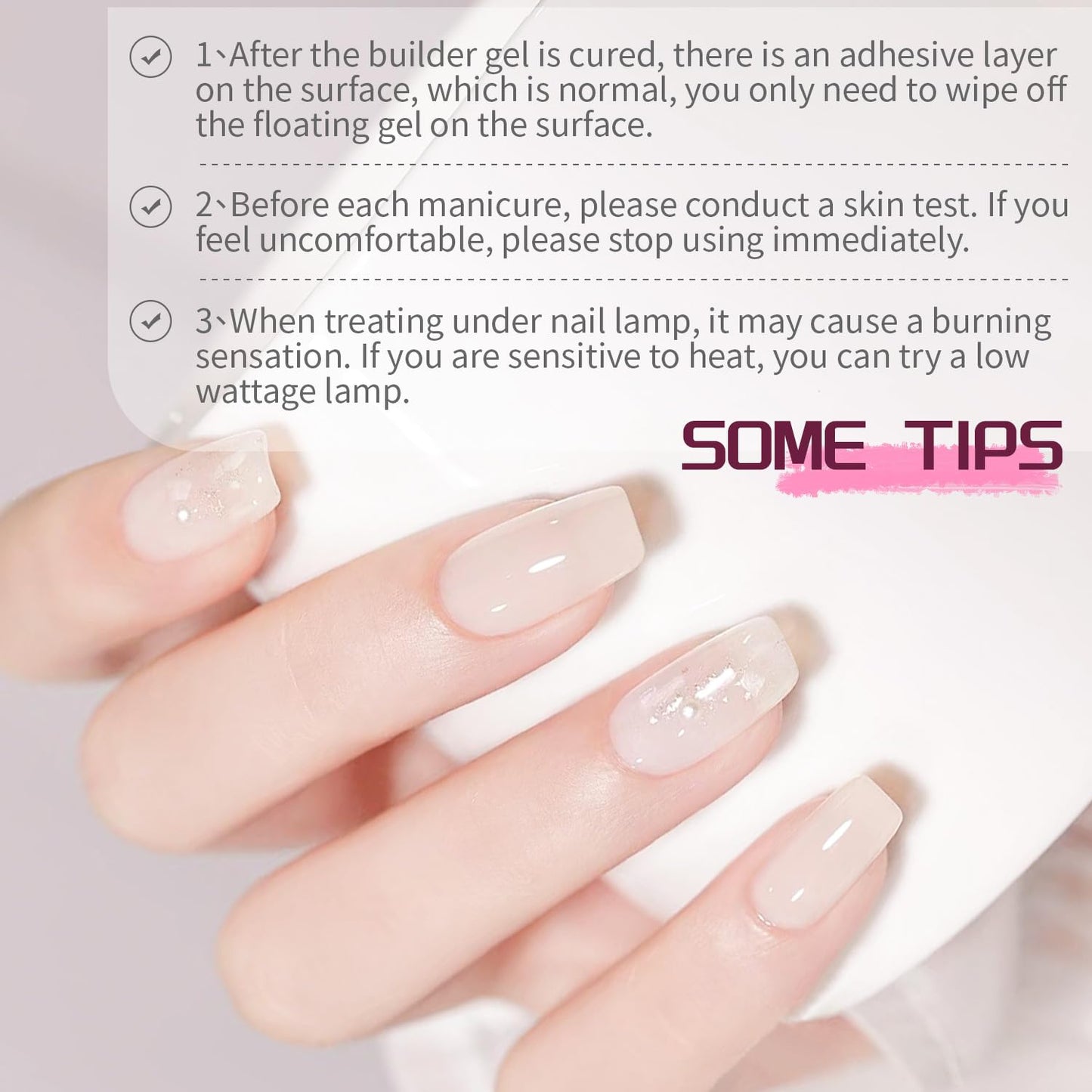 JODSONE Builder Color Gel Top Coat Base Coat Extension Gel 24 PCS Kit Long Lasting High Gloss Gift For Women