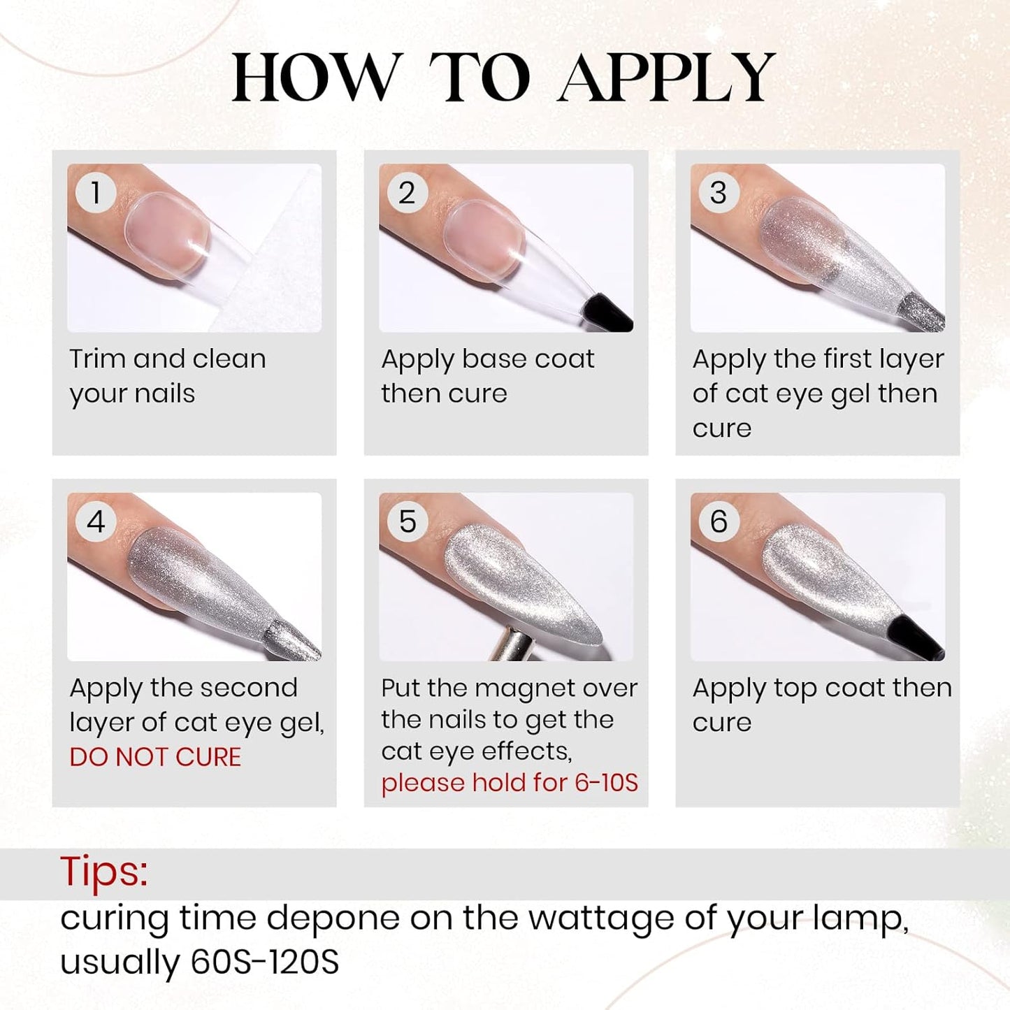 10ml Silver Universal Bright Glitter Cat Eye Gel Magnetic Nail Polish Gel Art Manicure DIY at Home Soak Off UV Gel with Magnet