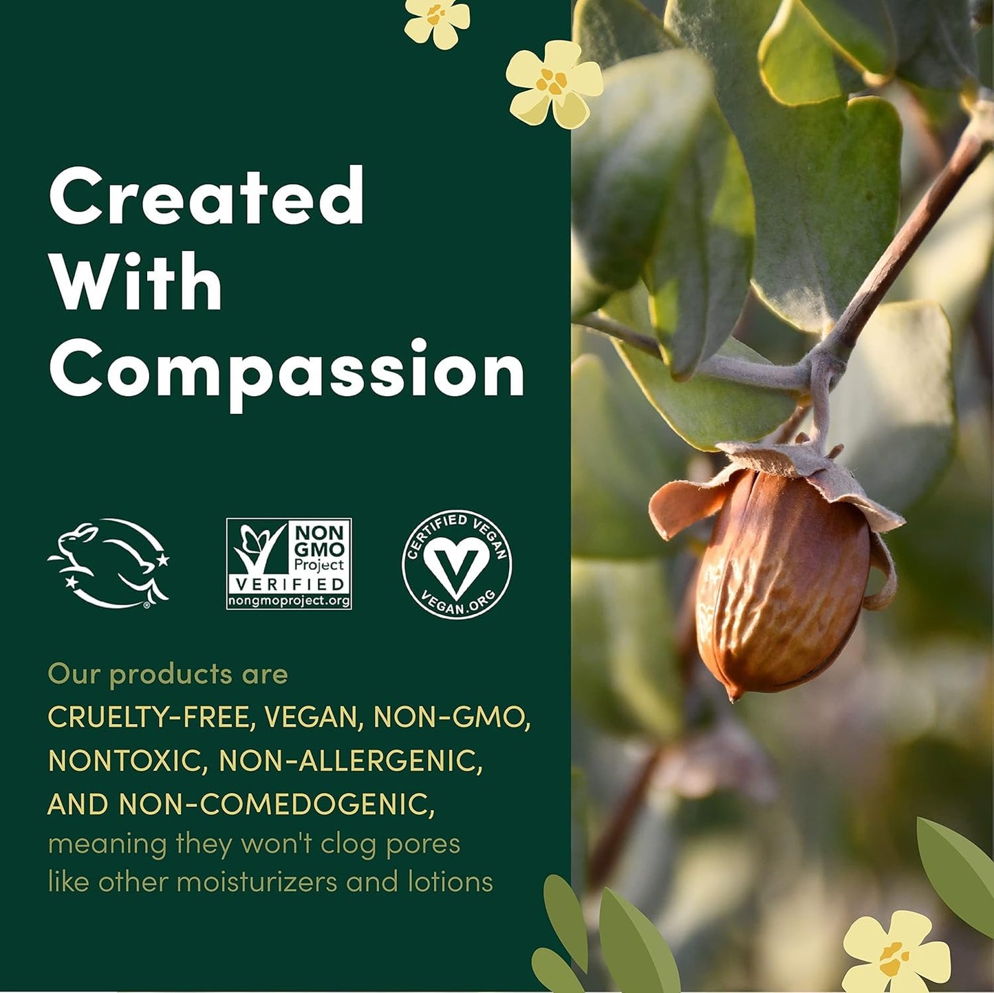 HobaCare Jojoba Oil for Hair, Skin, Face, Body, Scalp, Nails, Beard Care, Massage – 100% Pure Unrefined Natural Carrier Oil – Moisturizing, Vegan, Cruelty-Free, Hexane Free (8.45 oz)