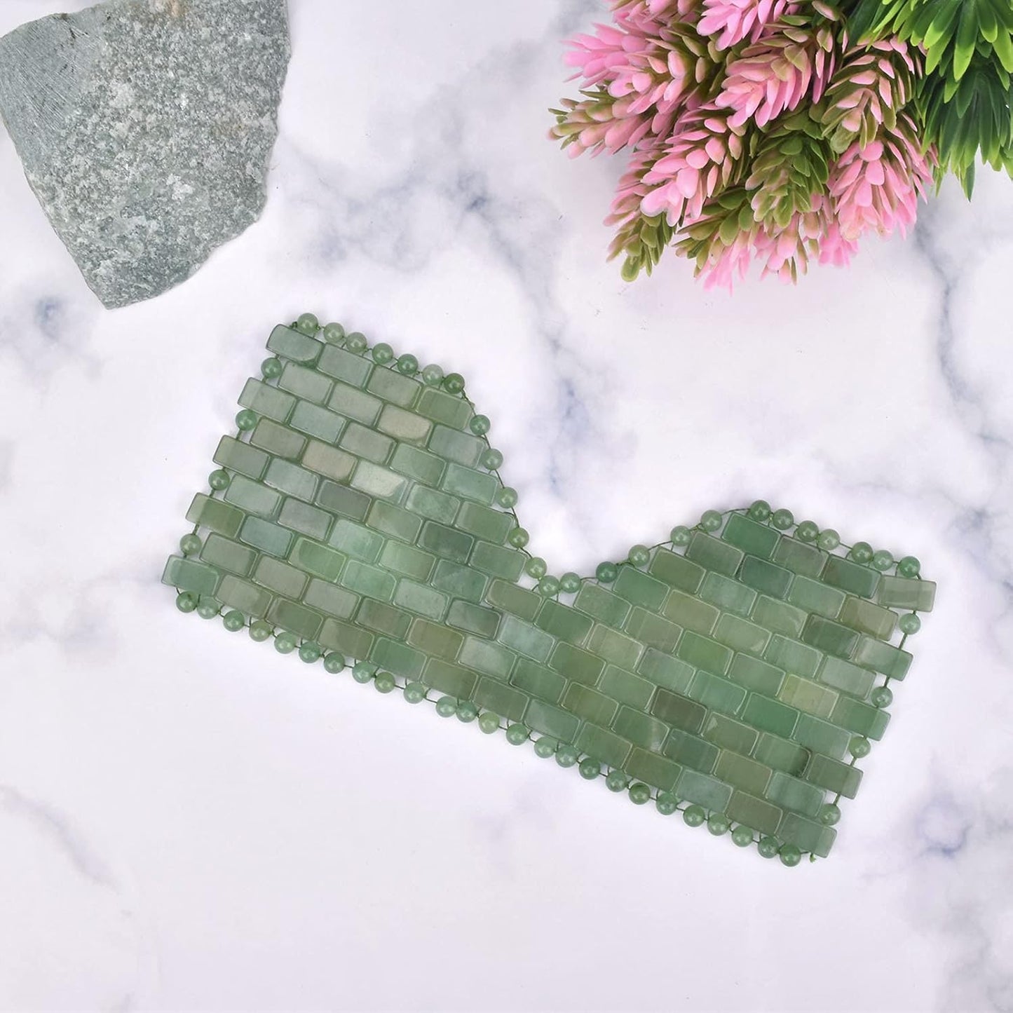 Jade Eye Mask Reusable Jade Mask 100% All Natural Adventurine Jade Eliminate Wrinkles, Puffiness, & Migraine Relief Mask