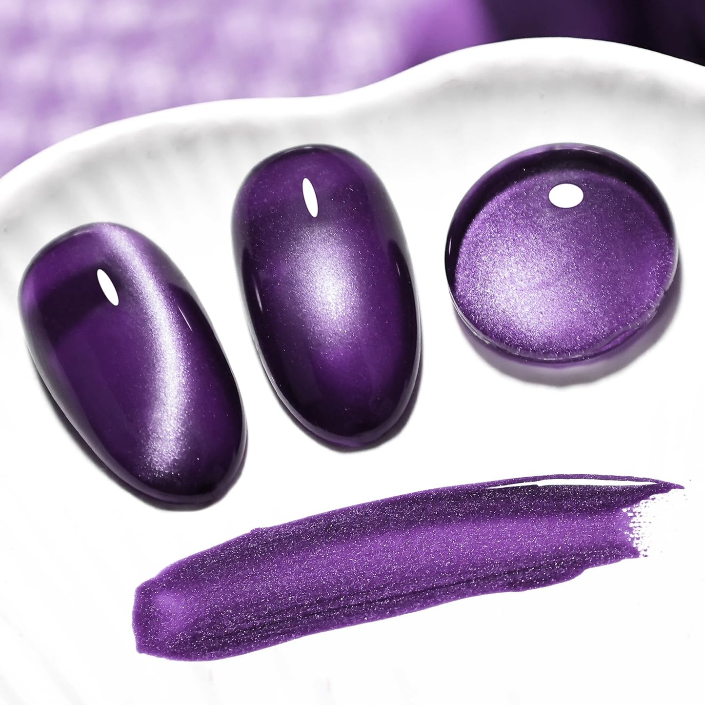 JODSONE 16.5ml Cat Eye Gel Nail Polish Dark Gray Colors for Holographic Glitter Cat Eye Reflective Translucent Need U V Lamp