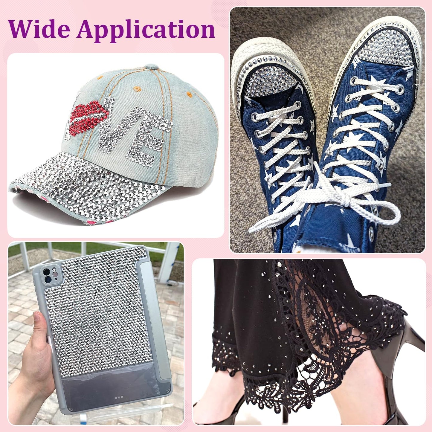 30000Pcs Silver Rhinestones for Bedazzling with B7000 Jewelry Glue, Bedazzler Kit Flatback Gems, Resin Rhinestones for Crafting Crafts Clothing Shoes Fabric Nail Art Assorted Size 2/3/4/5/6mm