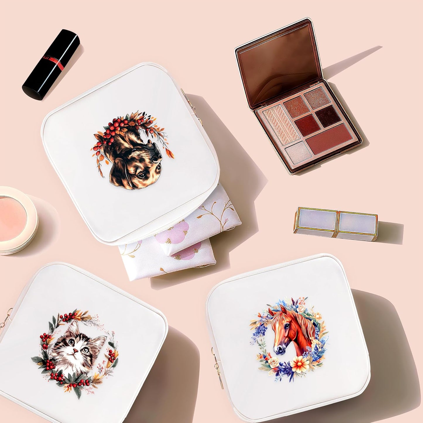 Labrador Mini Makeup Bag, Labrador Gift For Women Girls, Cute Portable Zipper Pouch Cosmetic Bag For Teen Girls Kids, Small Storage Bag For Sanitary Pad, Period napkin bag!