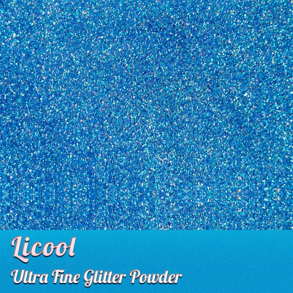 100g/3.5oz Pack Iridescent Rainbow Fine Glitter for DIY Craft, Epoxy Resin, Tumblers, Festival Decoration, Makeup, Body, Eye, Nail Art (Iridescent Magic Blue)