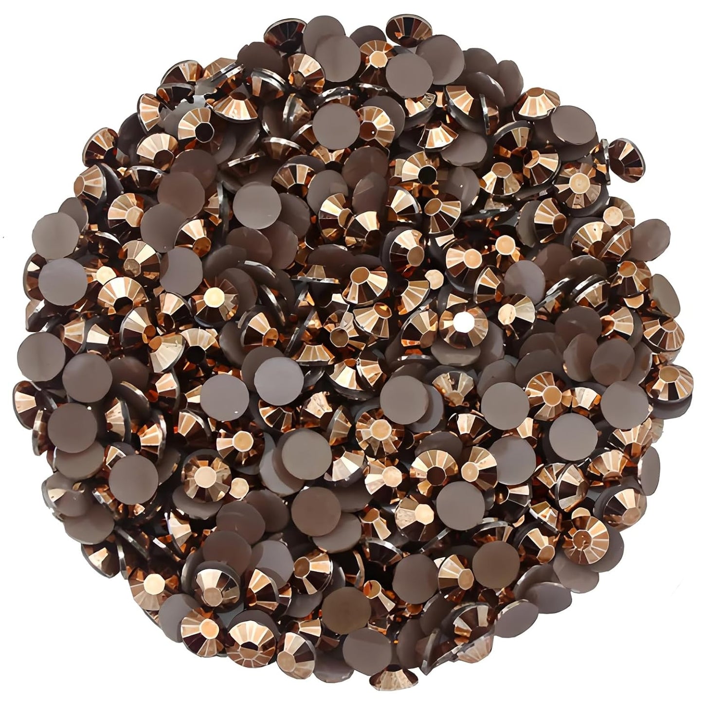 1440 Pcs SS20 5mm Flatback Rhinestones for Nails Art Crafts Glitter Round Shine Gems AB Crystals DIY Clothes Shoes (Bronze AB)