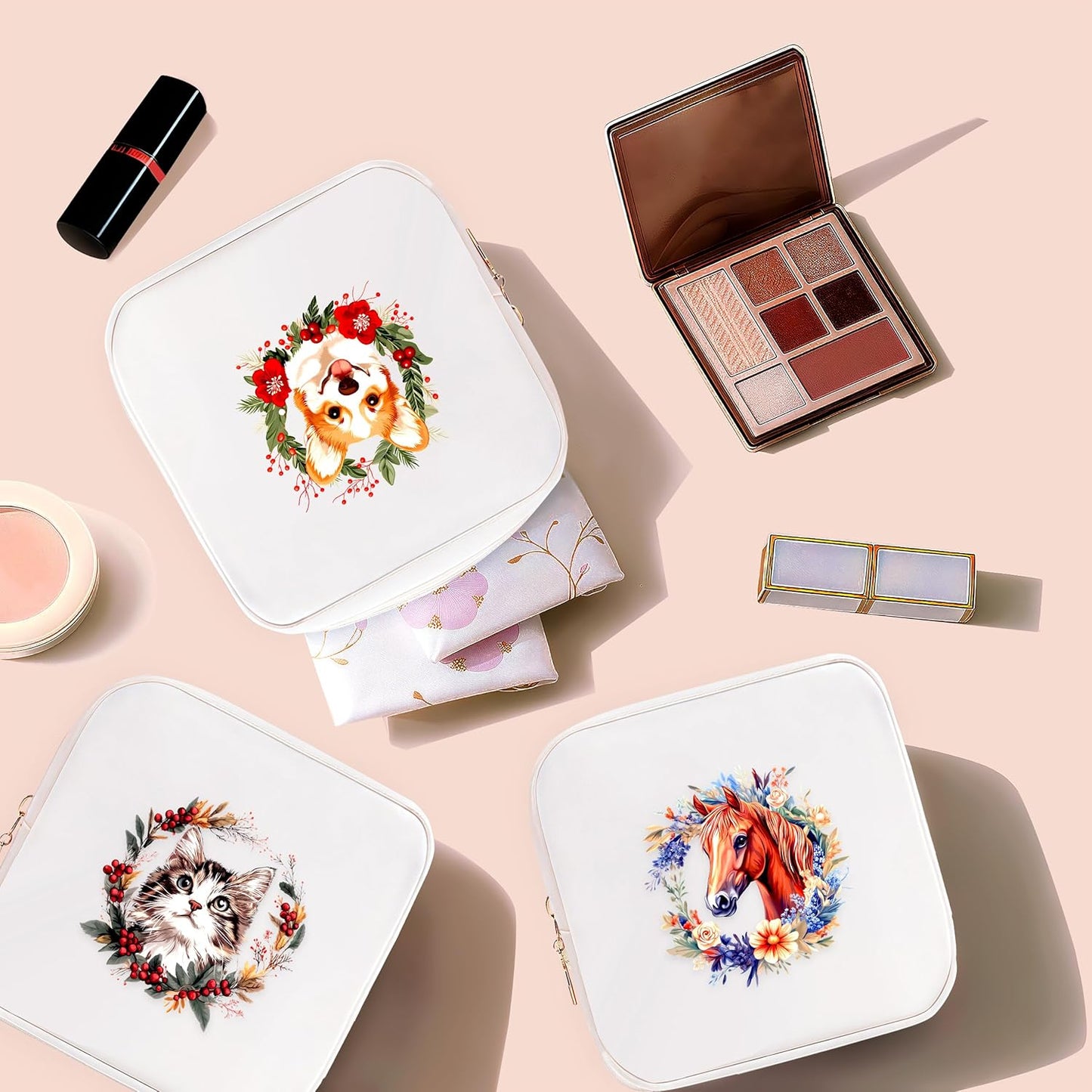 Cat Mini Makeup Bag, Cat Gift For Women Girls, Cute Portable Zipper Pouch Cosmetic Bag For Teen Girls Kids, Small Storage Bag For Sanitary Pad, Period napkin bag!