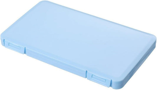 Masks Organizer, False Eyelashes Storage Box Portable,Face Masks Plastic Case Storage Box (Blue)