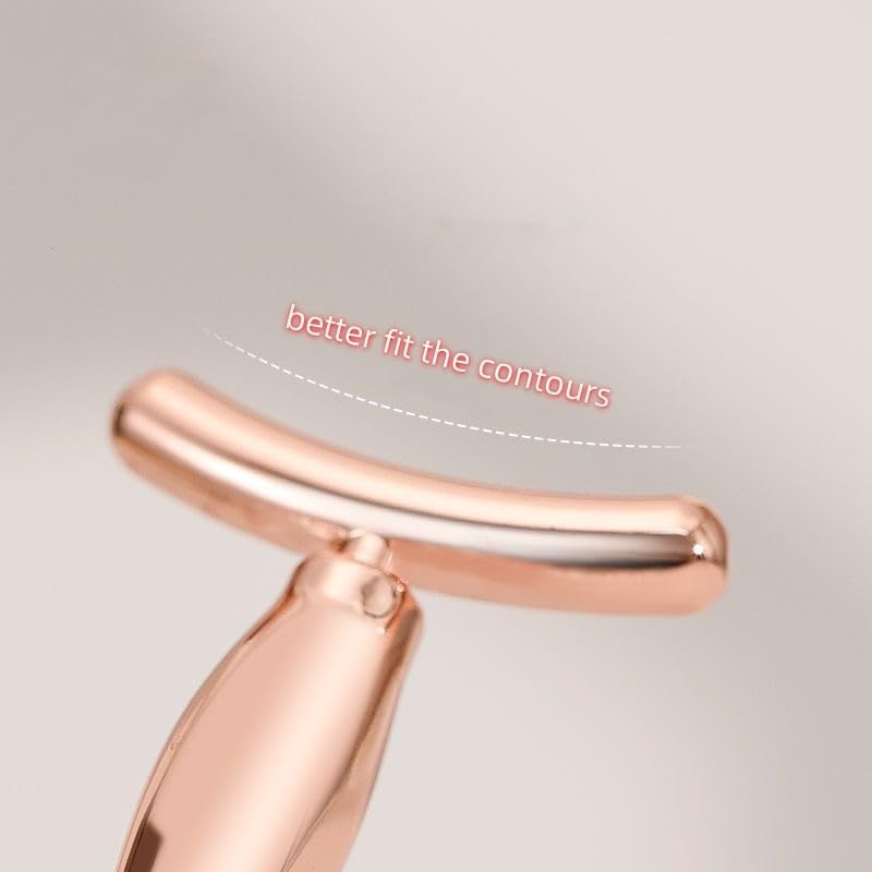 2 Pieces Eye Cream Applicator Facial Roller Massage Tool, Eye Massage Stick for Women, for Facial Massage, Eliminate Eye Fatigue, (Rose Gold) Gift for Women, Clear