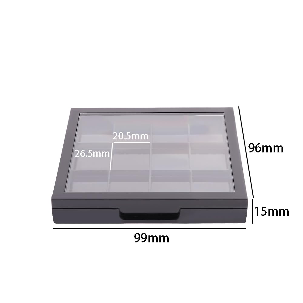 12 Grids Empty Eyeshadow Palette DIY Eyeshadow Makeup Palette Lipstick Container Empty Makeup Storage Box for Blush Lipstick