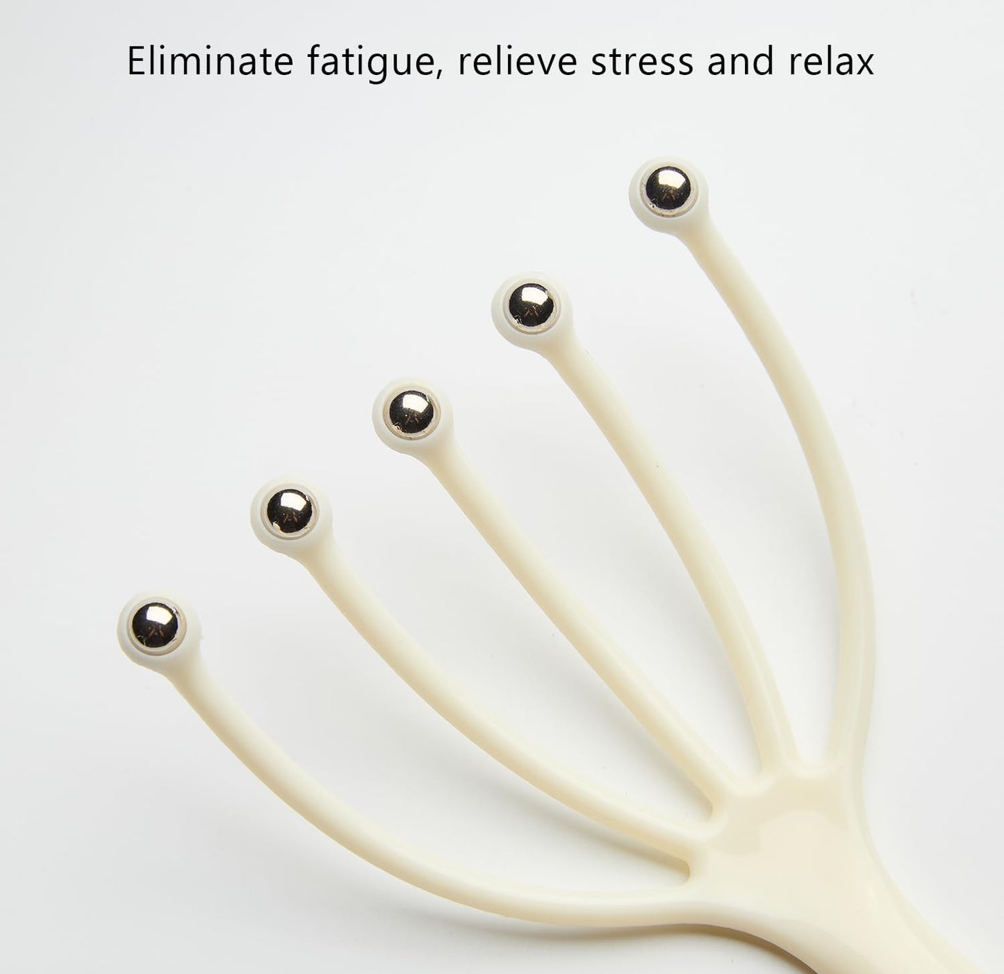 Head Massager,Protable Handheld SPA Scalp Massage Tool for Deep Relaxation & Stress Reduction Wet and Dry in The Office Home SPA (2-Pack) (White White)