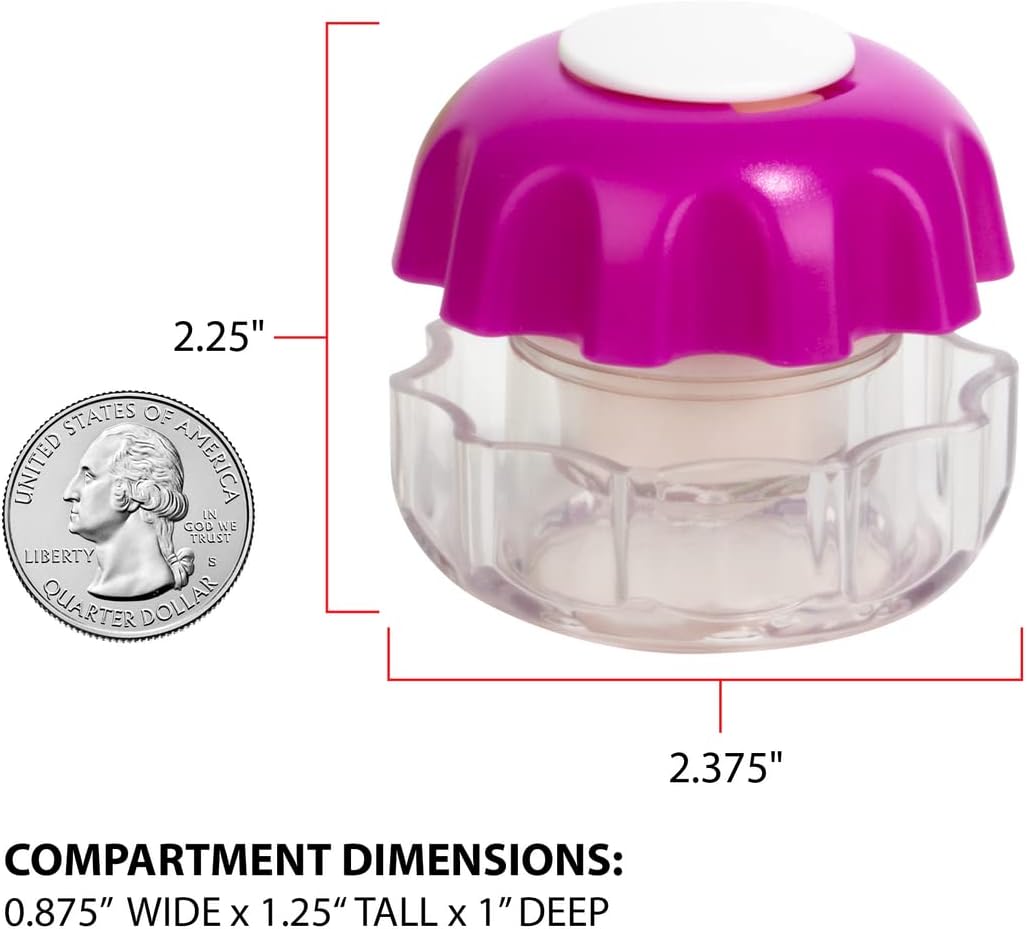 EZY DOSE Crush Pill, Vitamins, Tablets Crusher and Grinder, Effortlessly Crushes Medications into Fine Powder, Features Storage Compartment, Durable, Easy-to-Use Design, Purple, Small, BPA Free