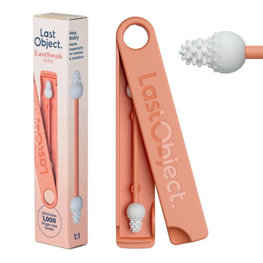 LastSwab® Reusable Cotton Safety Swabs for Baby Ear Cleaning - The Sustainable and Sanitary Alternative to Single-Use Q Tips - Easy to Clean and Zero Waste - Convenient Travel Case Holder