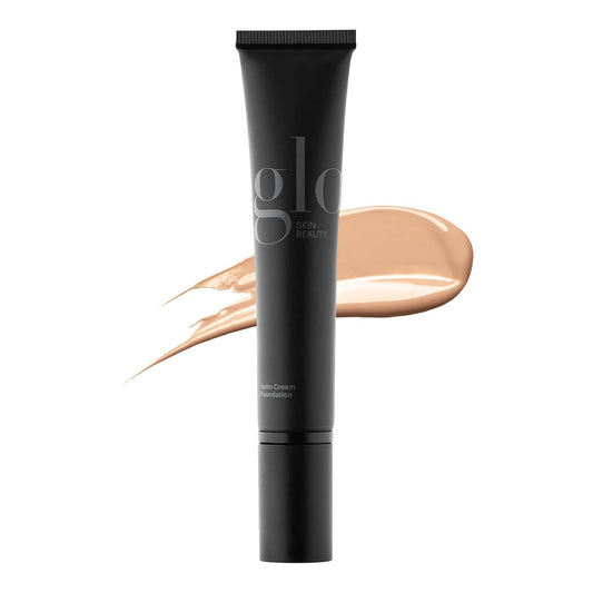 Glo Skin Beauty Satin Cream Foundation Makeup for Face, Golden Light - Full Coverage, Semi Matte Finish, Conceal Blemishes & Even Skin Tone