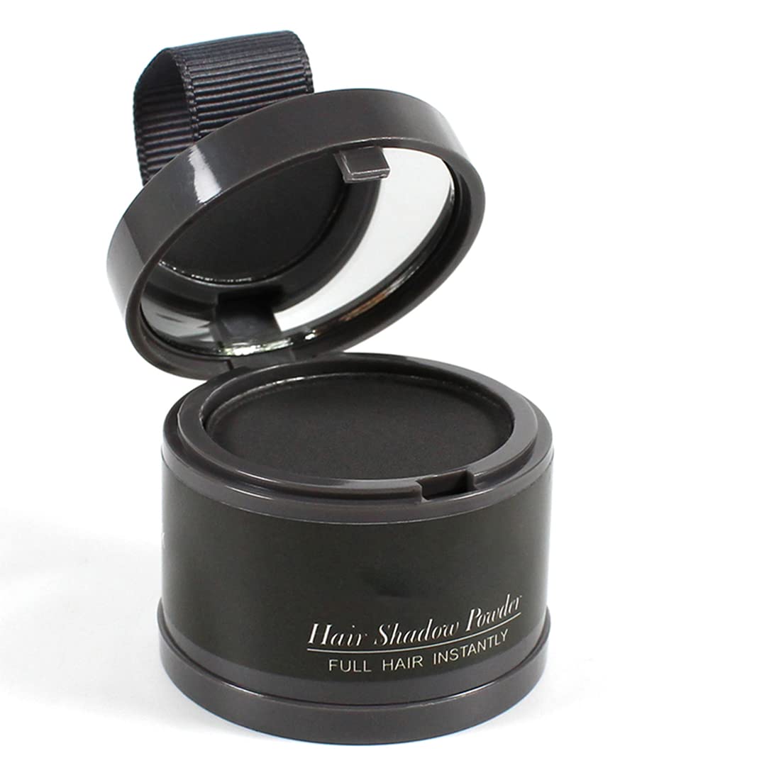 Hairline Powder (Black) Hair Color Shadow, Instantly Cover Gray Hair, Touch-Up for Thin Hair - 4g