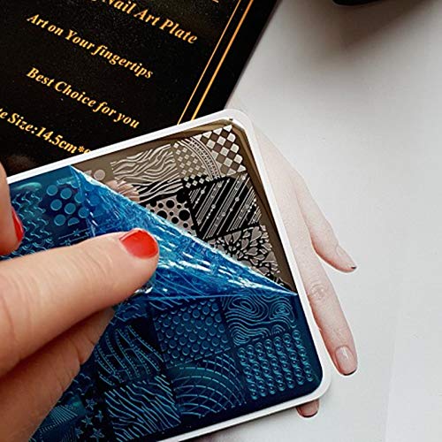 2Pcs/Set Animal Zebra Strips Stamping Template Geometry Letter Words Creative Large Size Nail Plate Printer Nail Image Plate 14.5×9.5cm (D04/D08)