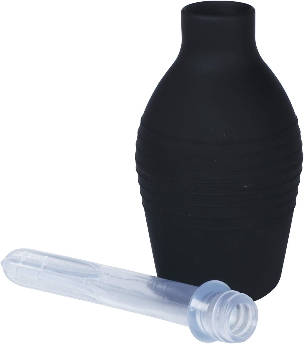 Abyclean Anal Douche Enema Bulb Vaginal Douche Enema Cleaner for Women’s or Man’s Health (310ml Black and Transparent)