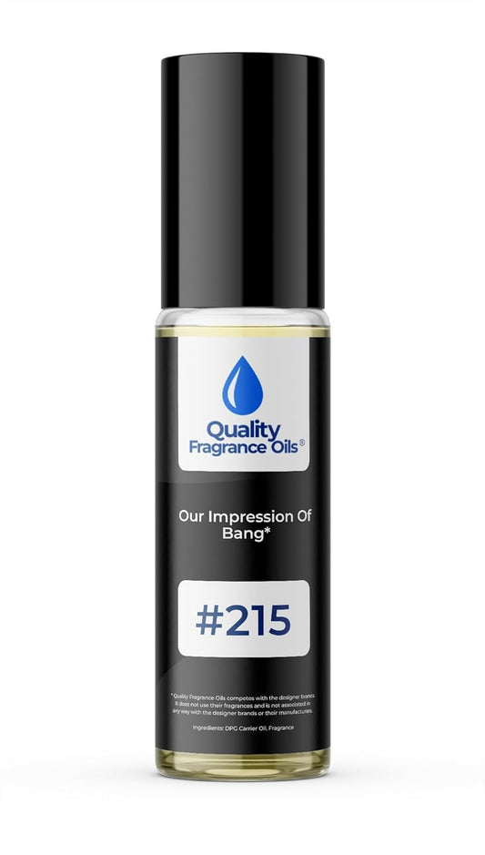 Quality Fragrance Oils' Compatible with Boom for Men Impression #215 | Long-Lasting Perfume Oil, Alcohol-Free, Strong Scent, 10ml Roll-On | Affordable Alternative to Designer Fragrances