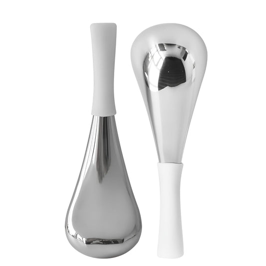 Ice Globes for Face & Eyes, Unbreakable Stainless Steel Cryo Sticks for Beauty Routines, Facials Cold Roller Cooling Globes for Puffiness, Wrinkles, Dark Circles, Headaches(White)