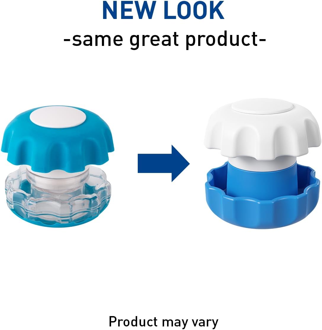 EZY DOSE Crush Pill, Vitamins, Tablets, Crusher and Grinder with Storage Compartment, Kids, Pets, Elderly, Effortlessly Crushes Medications into Fine Powder, Easy-to-Use Design, Blue, BPA Free
