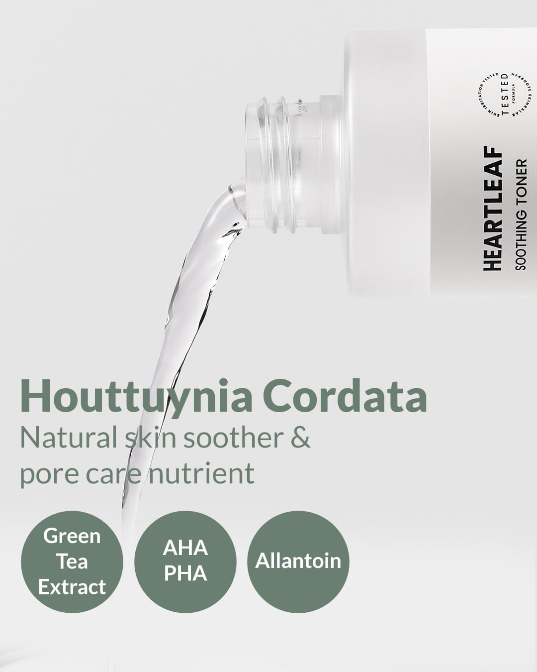 Heartleaf Soothing Moisture Toner - Low pH, 80% Heartleaf Extract, Enriched with Houttuynia Cordata & Green Tea, Clinically Tested, No Irritation - Ideal for Sensitive Skin, 6.76 f l. oz