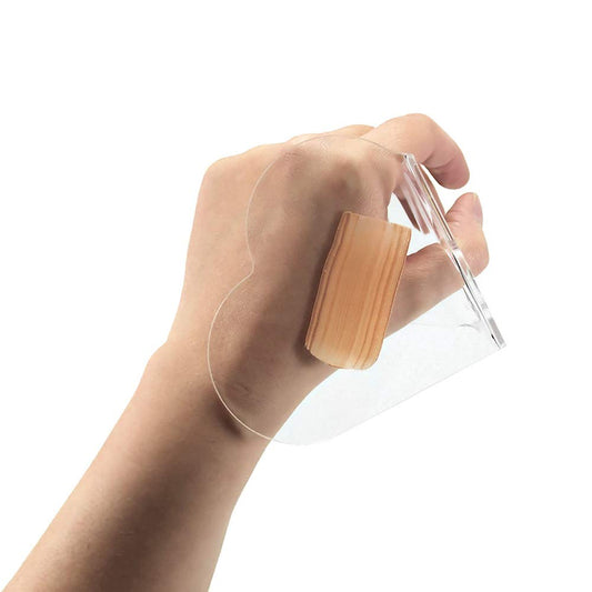 2pcs Heart-shaped Clear Acrylic Nail Art Display Cosmetic Makeup Palette Spatula Tool Best for Nail Art Eye Shadow Eyelash Beauty Accessories