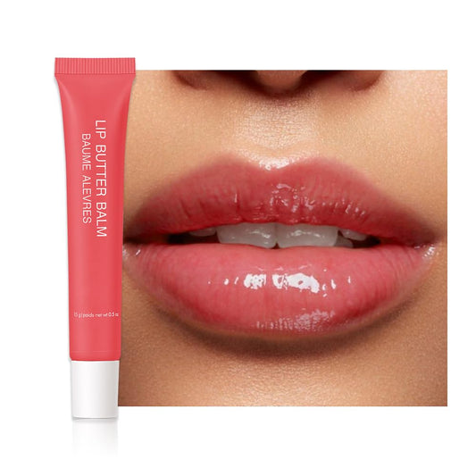 1Pcs Tinted Lip Balm Serum Makeup, Squeeze Hydrating Tint Lips Balms Serum Cosmetic, Women Care Glossy Nourishing Plumping Lip Stain Gloss Lipstick, Suitable for dry lips, Long-Lasting Color 03
