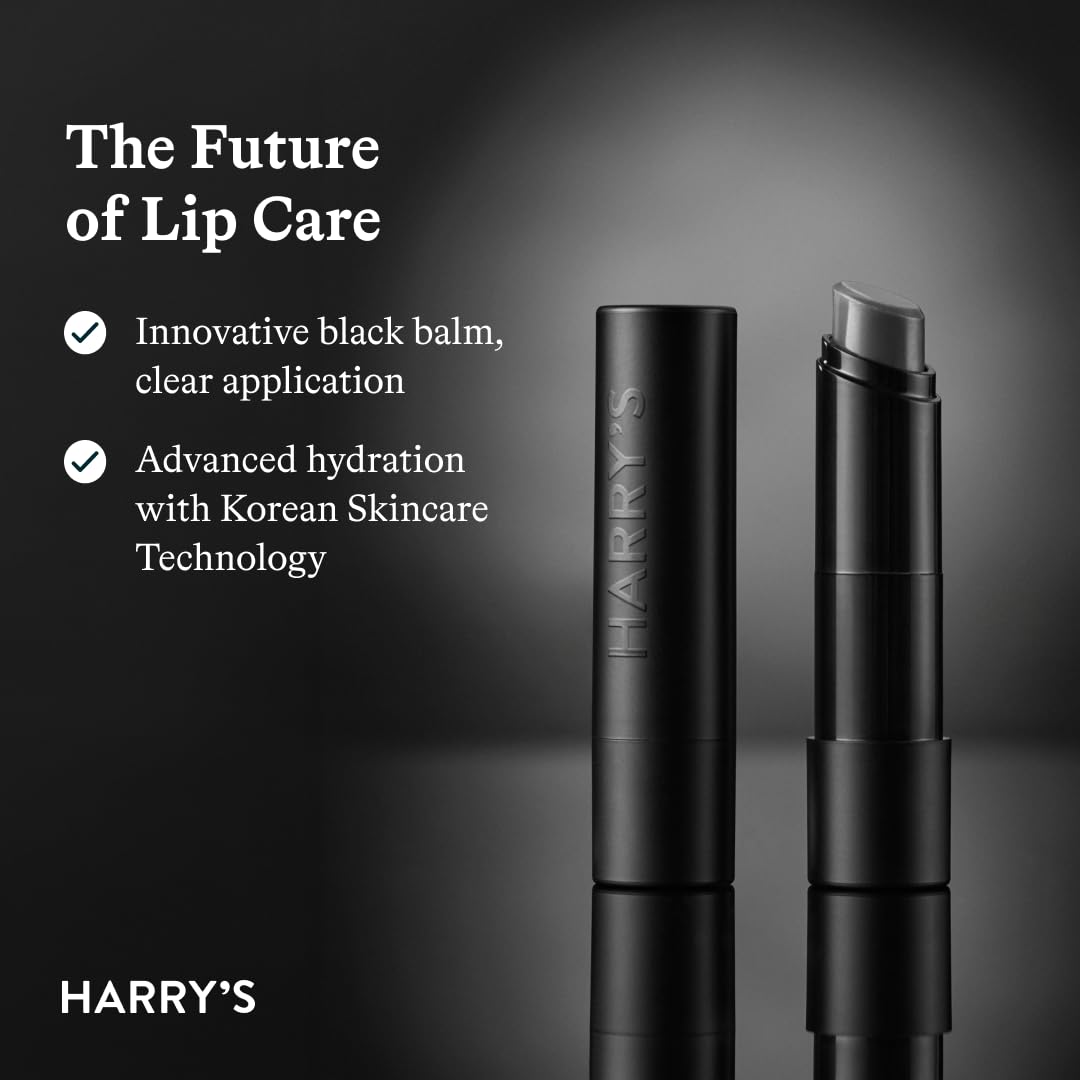 Harry's Black Lip Balm for Men - (5 Pack) Hydrating Men's Lip Balm with Natural Finish - Korean Skincare Technology with Meadowfoam Oil