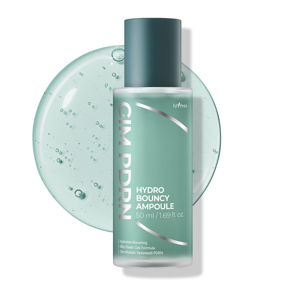 ISNTREE Gim PDRN Hydro Bouncy Ampoule 50ml, 1.69 fl oz | Korean SEAWEED Skincare Facial Serum | Water Jelly Texture | Hydrating & Firming | Multi-Hyaluronic Acid + Collagen Boost | Pore-Refining Glow