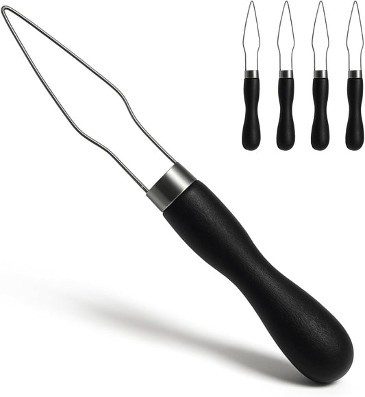 4pcs Button Hook Assist Device with Easy-Grip Handle for Shirts, Coats, Dresses - Ideal Button Aids for Arthritis & Limited Dexterity Black