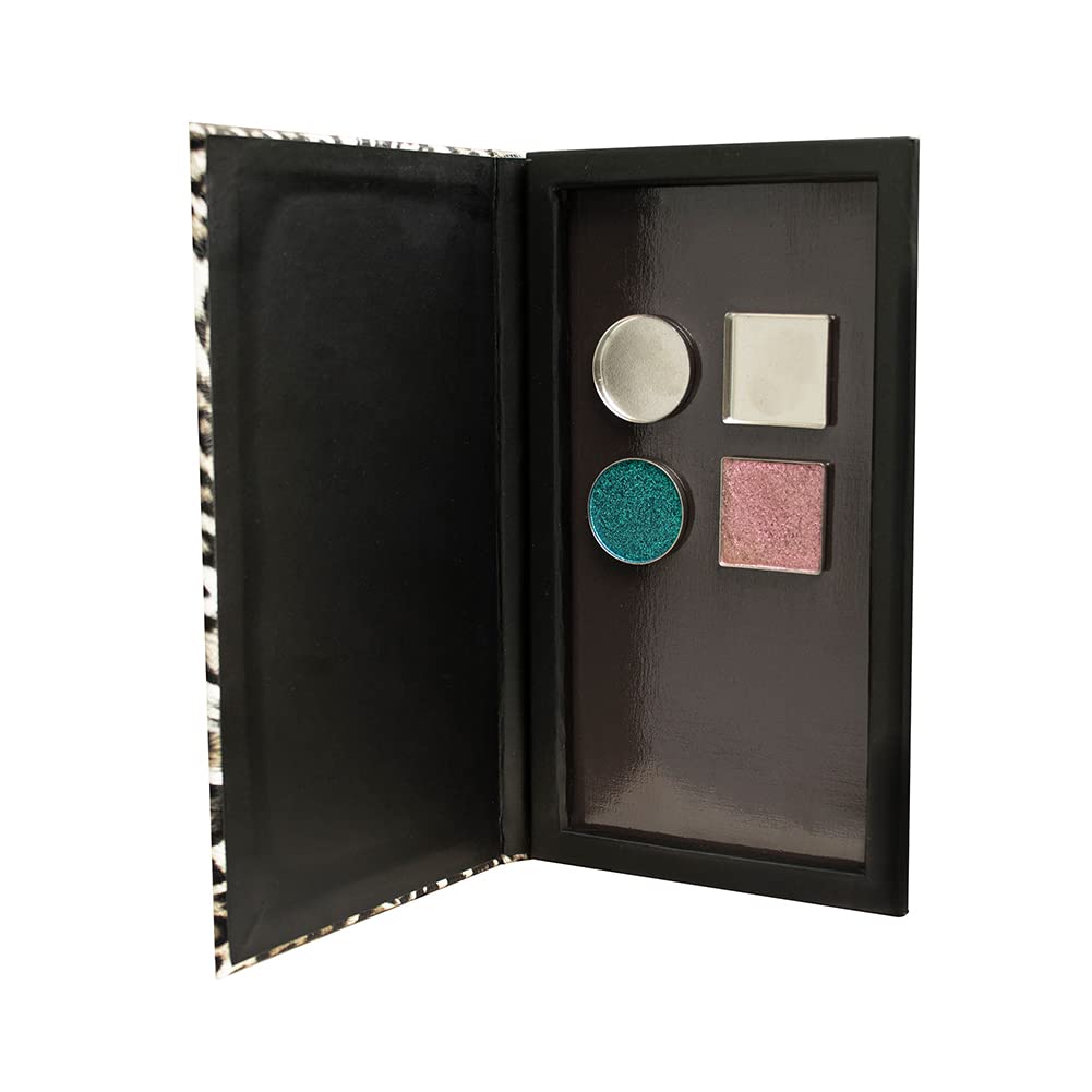 50 Pcs Empty Metal Pans, Makeup Palette Pans for Eyeshadow Magnetic Cosmetic Palette Size 26mm (Square&Round&depotting spatula)