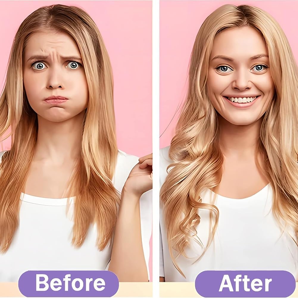 Heatless Hair Curling Set, Hair Curlers Spiral Curls No Heat Wave, Spiral Curls Styling Kit, Satin Heatless Curling Set Short Hairs, for All Hairs Lengths with Styling Hooks (color 6,11.8 in)