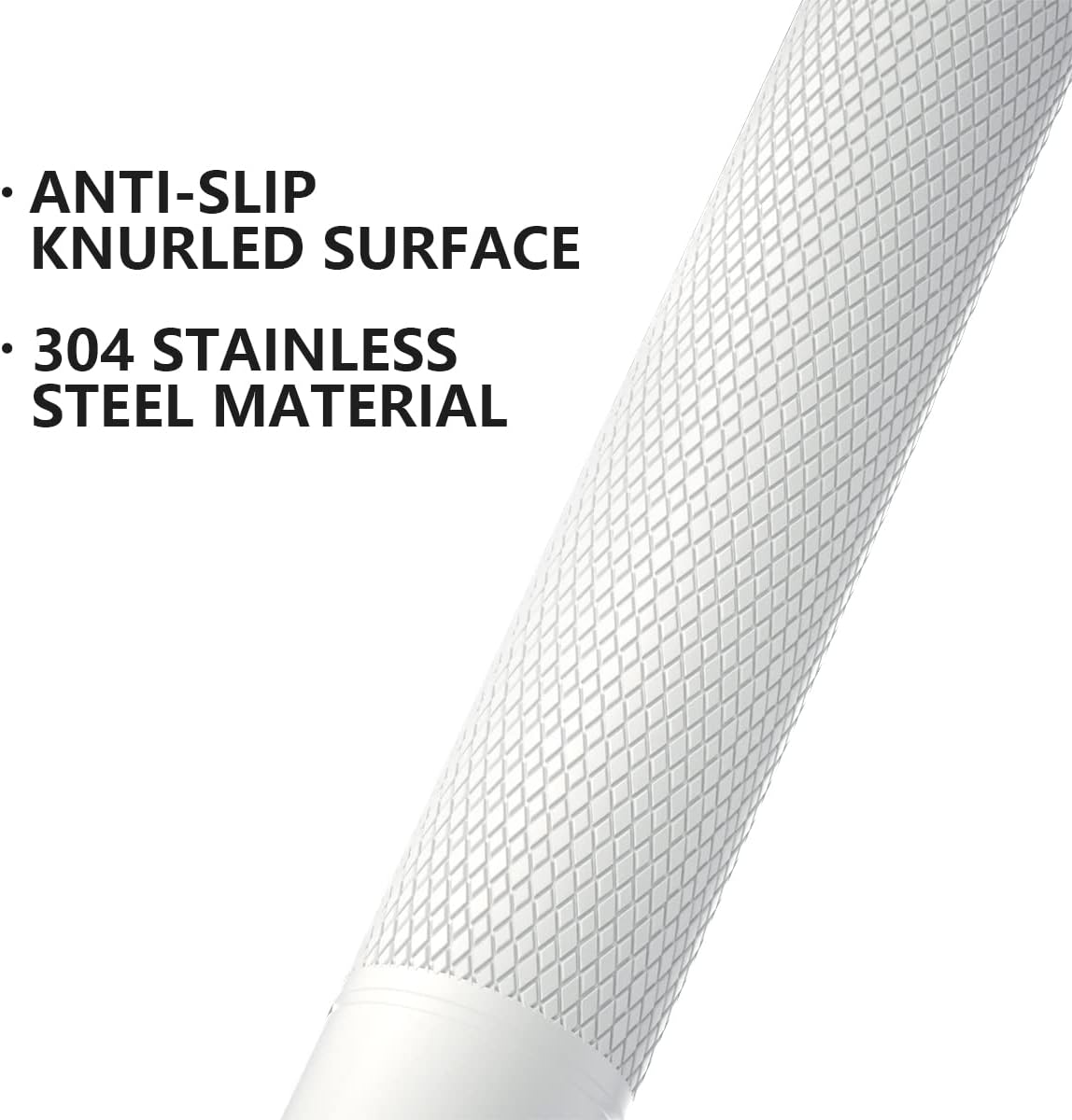 16 Inch Anti Slip Shower Grab Bar Oil Rubbed White, Munzong Bathroom Grab Bar, Knurled Bathroom Balance Bar,Safety Hand Rail Support Handicap Elderly Injury Senior Assist Bath Handle