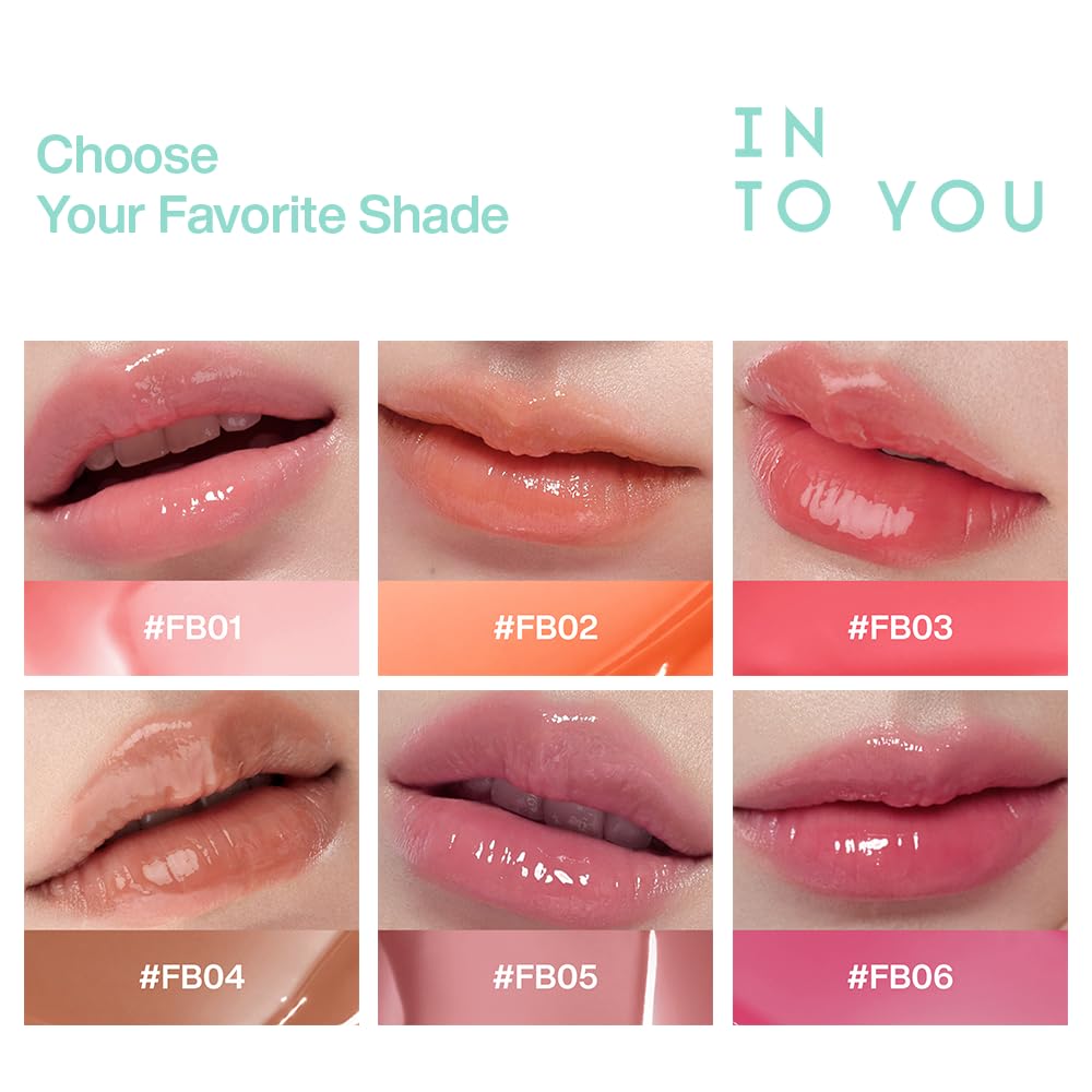 INTO YOU Frozen Glow Lip Balm, Hydrating Lip Gloss, Shine Finish, Nourishing Sheer Tint Pudding Pot with Vitamin E and Seed Oil, Plumping, Moisturizing Lip Makeup, 0.18oz, FB02 Juicy Orange