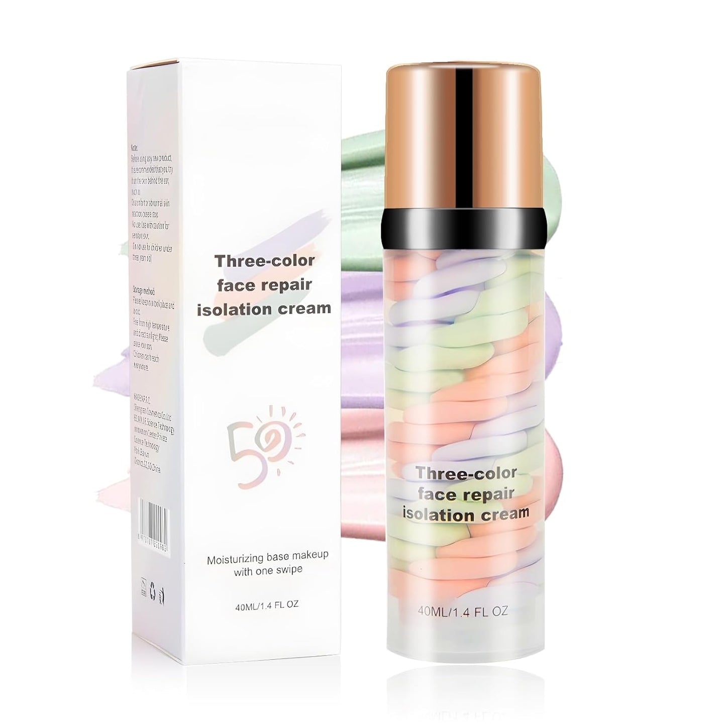 3 In 1 Color Corrector Makeup Primer Color Correcting Primer Cream Tinted Moisturizer Brightening Primer Facial Serum Isolation Cream Neutralizes Skin Tone for Face Before Makeup Base Cream