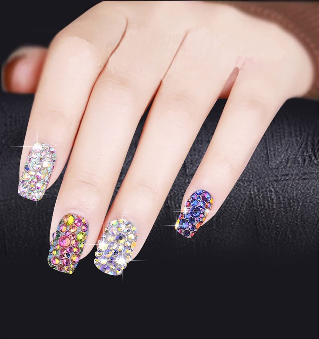 1000 Pieces SS20 5mm Flatback Rhinestones Clear Glass Round Gems Crystals for Nail Art DIY Crafts Clothes Shoes Bags （Golden Yellow）