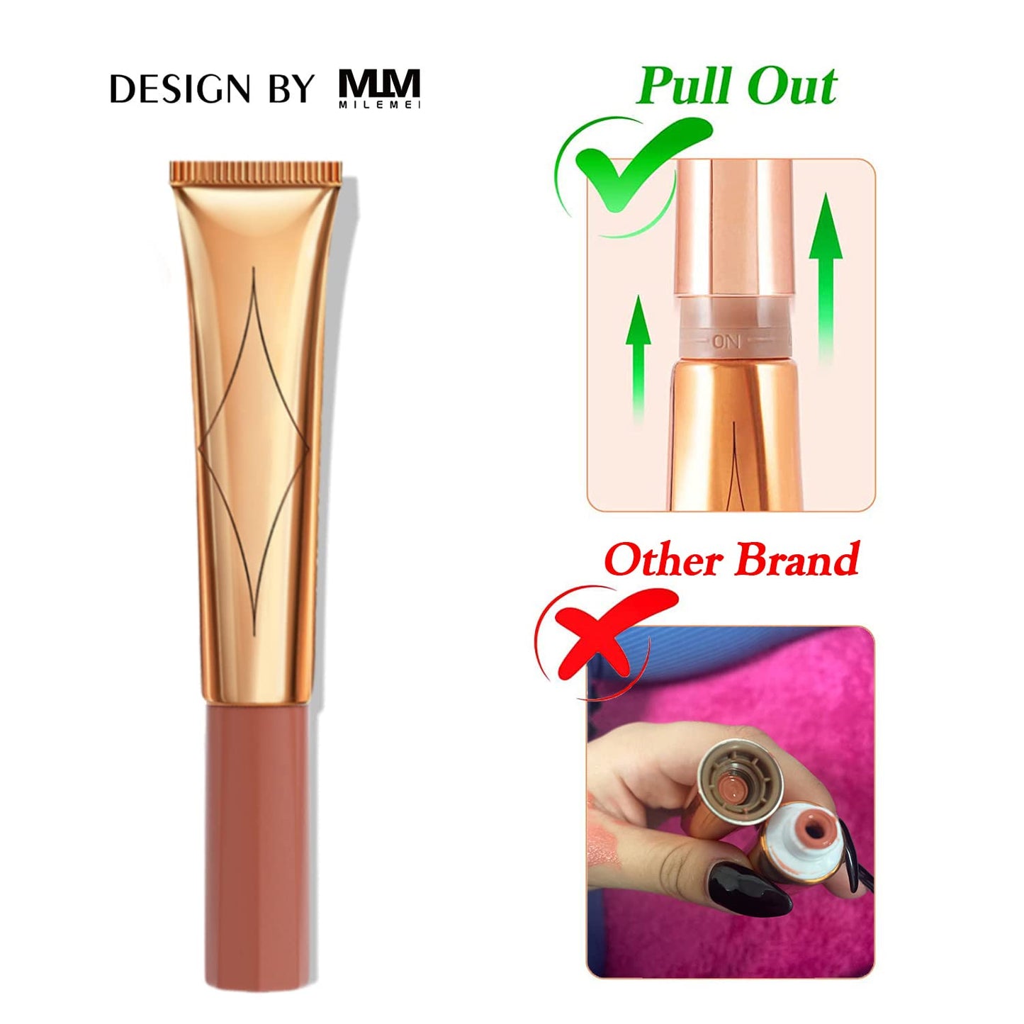 Highlighter Beauty Wand, Face Concealer Contouring With Halo Glow Liquid Filter Long Lasting & Smooth Matte Finish Liquid Illuminator Makeup Stick (05 Bronze Gold)