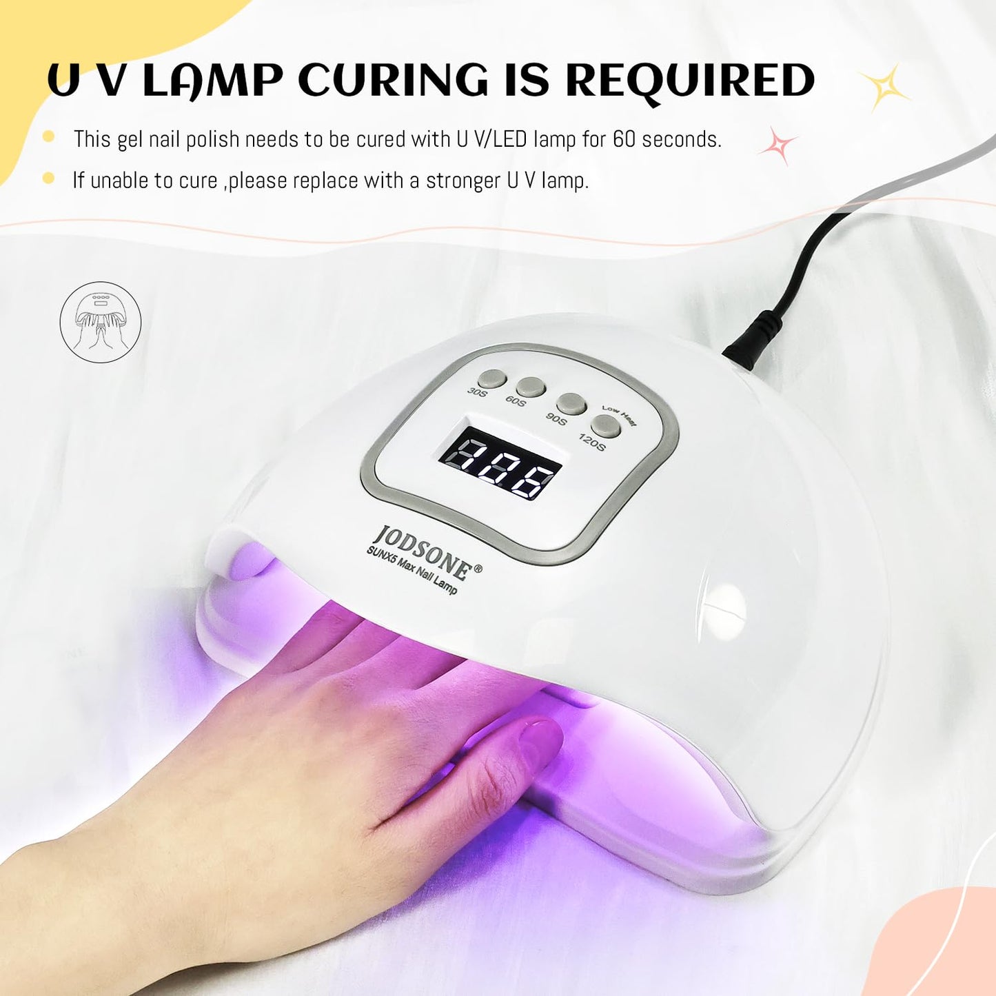 JODSONE 3Pcs 10ml Top and Base Coat Nail Glue Gel Set No Wipe for Long Lasting Manicures Nail Glue Gel for Securely Attaching False Nails and Decorations Requires U V Lamp Curing